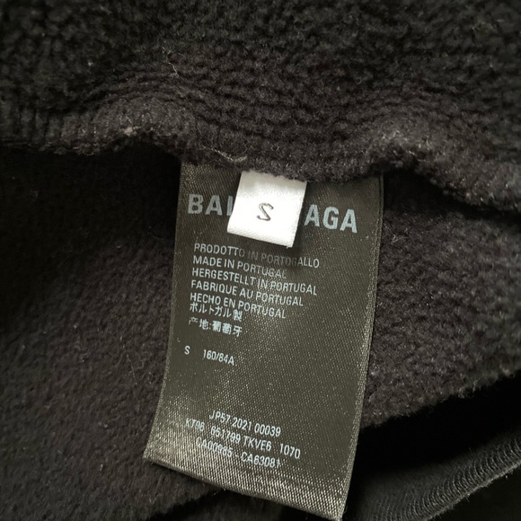 BALENCIAGA oversized black barcode hoodie - authentic - Picture 9 of 10